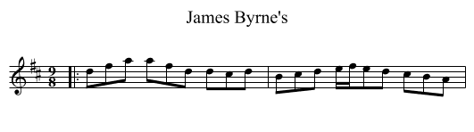 James Byrne's - staff notation