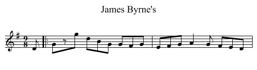 James Byrne's - staff notation
