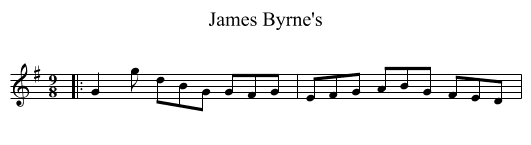 James Byrne's - staff notation