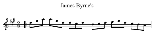 James Byrne's - staff notation