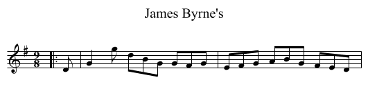 James Byrne's - staff notation