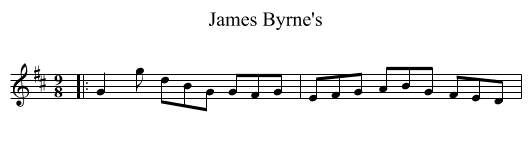 James Byrne's - staff notation