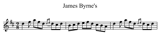 James Byrne's - staff notation