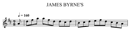 JAMES BYRNE'S - staff notation