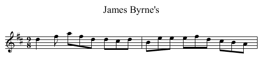 James Byrne's - staff notation