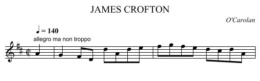 JAMES CROFTON - staff notation