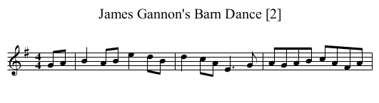 James Gannon's Barn Dance [2] - staff notation