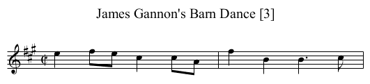 James Gannon's Barn Dance [3] - staff notation