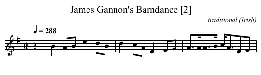 James Gannon's Barndance [2] - staff notation