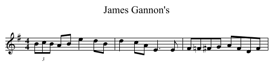 James Gannon's - staff notation