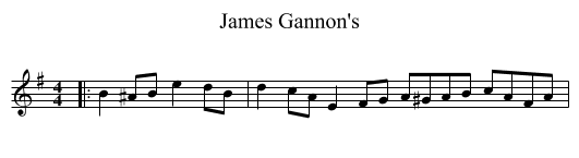 James Gannon's - staff notation