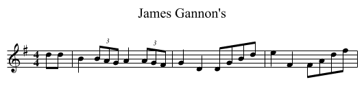 James Gannon's - staff notation