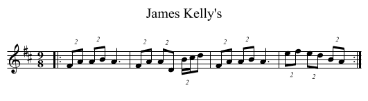 James Kelly's - staff notation