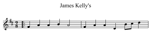 James Kelly's - staff notation