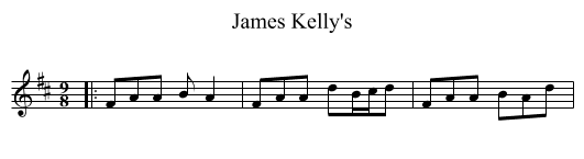 James Kelly's - staff notation