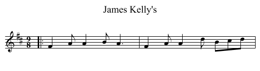 James Kelly's - staff notation