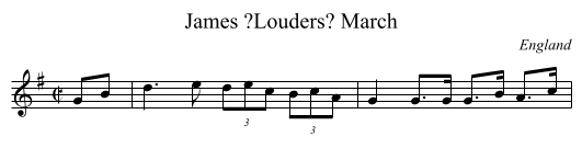 James ?Louders? March - staff notation