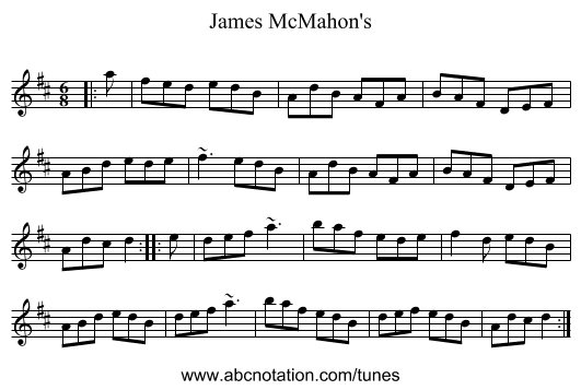 James McMahon's - staff notation