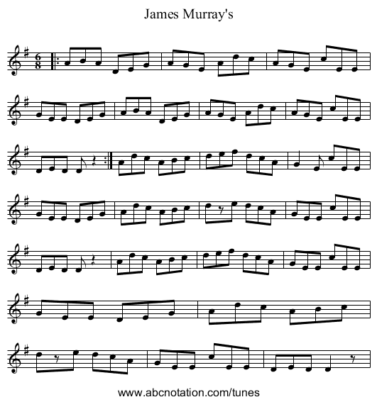 James Murray's - staff notation