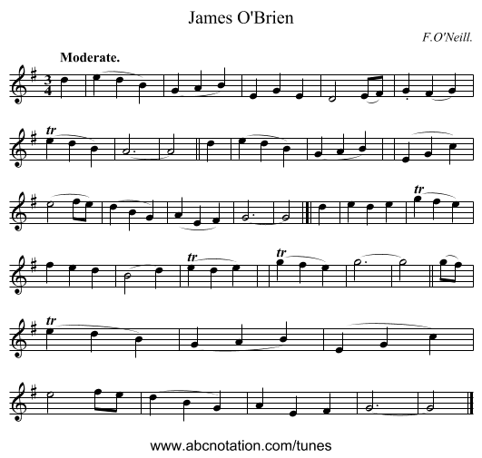 James O'Brien - staff notation