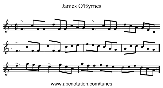 James O'Byrnes - staff notation