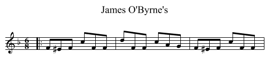 James O'Byrne's - staff notation