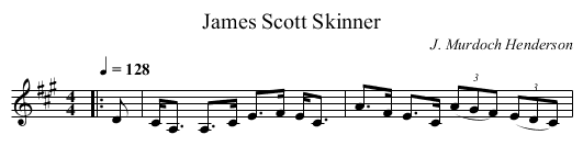 James Scott Skinner - staff notation