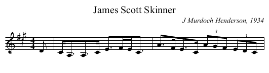 James Scott Skinner - staff notation