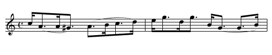 James Watt's Strathspey - staff notation