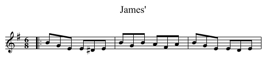 James' - staff notation