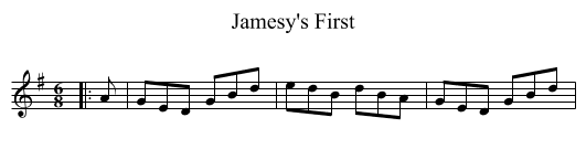 Jamesy's First - staff notation