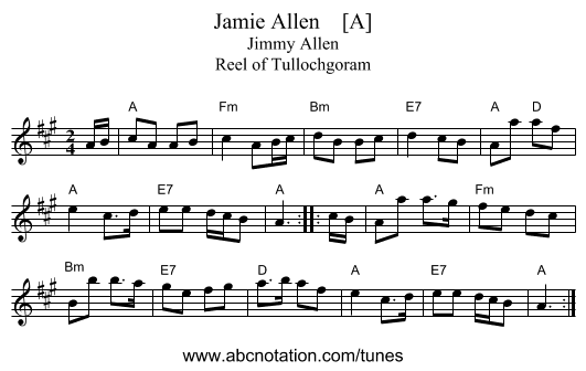 Jamie Allen    [A] - staff notation