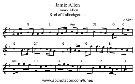Jamie Allen - staff notation