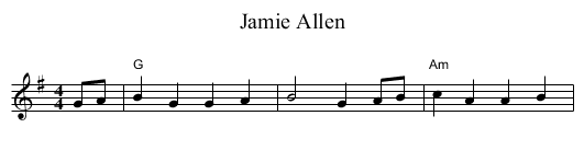 Jamie Allen - staff notation