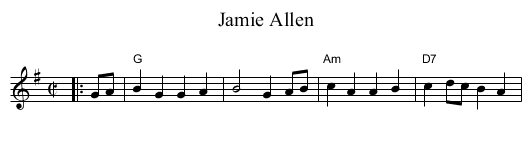 Jamie Allen - staff notation