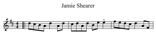 Jamie Shearer - staff notation
