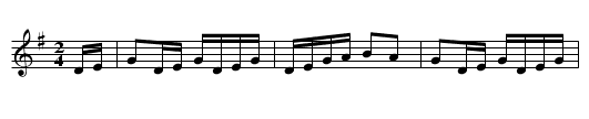 Jane Coker's Tune - staff notation