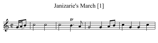 Janizarie's March [1] - staff notation