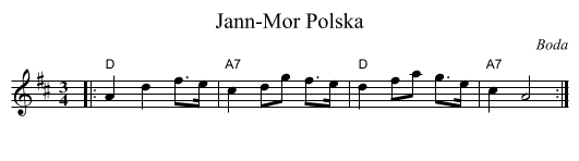 Jann-Mor Polska - staff notation