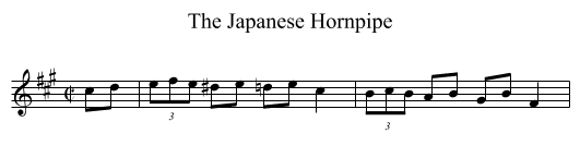 Japanese Hornpipe, The - staff notation
