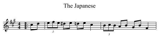 Japanese, The  - staff notation