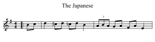 Japanese, The  - staff notation