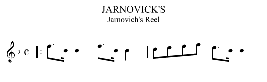 JARNOVICK'S - staff notation