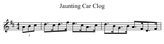 Jaunting Car Clog - staff notation