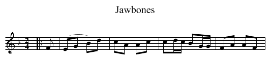 Jawbones - staff notation