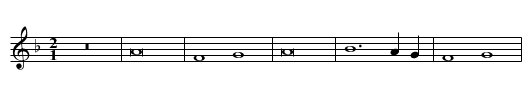 J'ay pris amours - staff notation