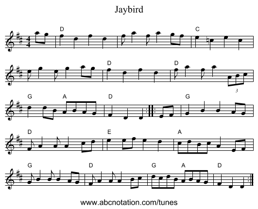 Jaybird - staff notation