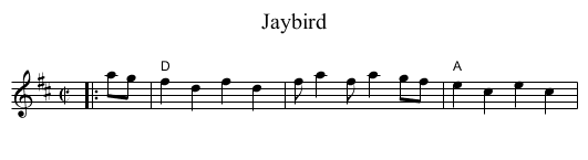 Jaybird - staff notation