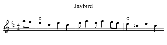 Jaybird - staff notation
