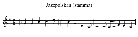 Jazzpolskan (stämma) - staff notation